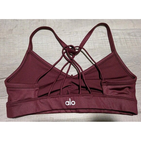 ALO Yoga Other - Alo Yoga Sunny Strappy Bra Sz XS Burgundy